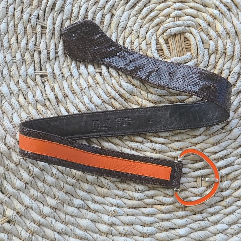 Authentic D&G Python Leather Belt - image 2